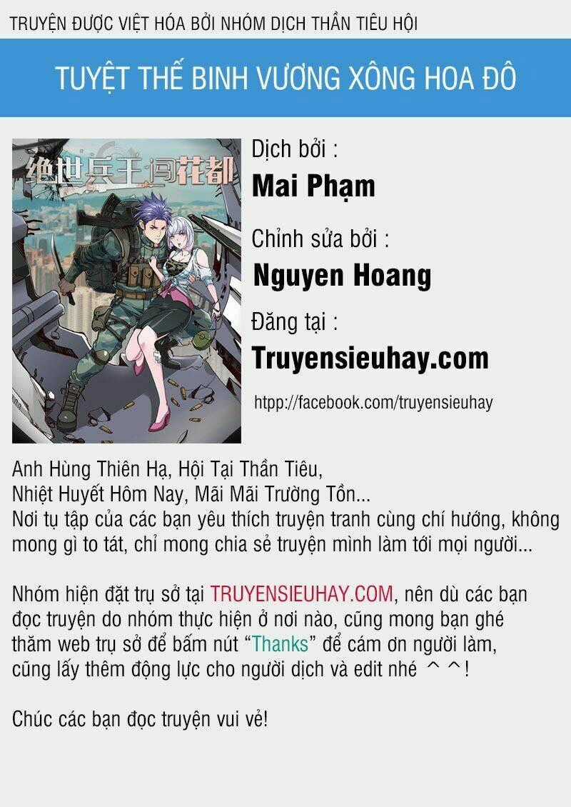 Tuyệt Thế Binh Vương Xông Hoa Đô Chapter 1 trang 0