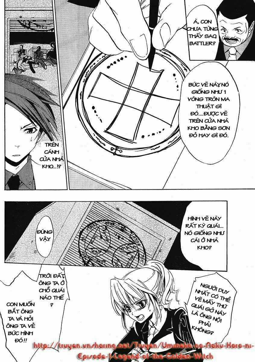 Umineko no Naku Koro ni Episode 1: Legend of the Golden Witch Chapter 9 trang 27