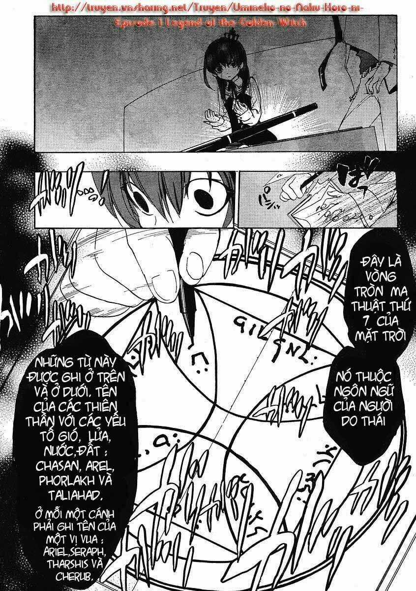 Umineko no Naku Koro ni Episode 1: Legend of the Golden Witch Chapter 9 trang 36