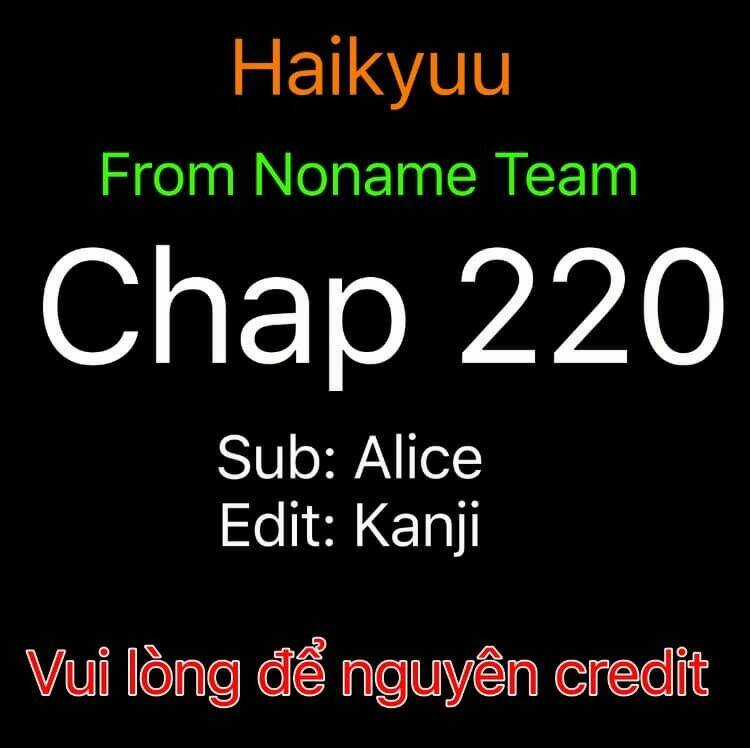 Vua Bóng Chuyền Chapter 220 trang 0
