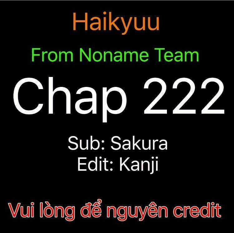 Vua Bóng Chuyền Chapter 222 trang 0