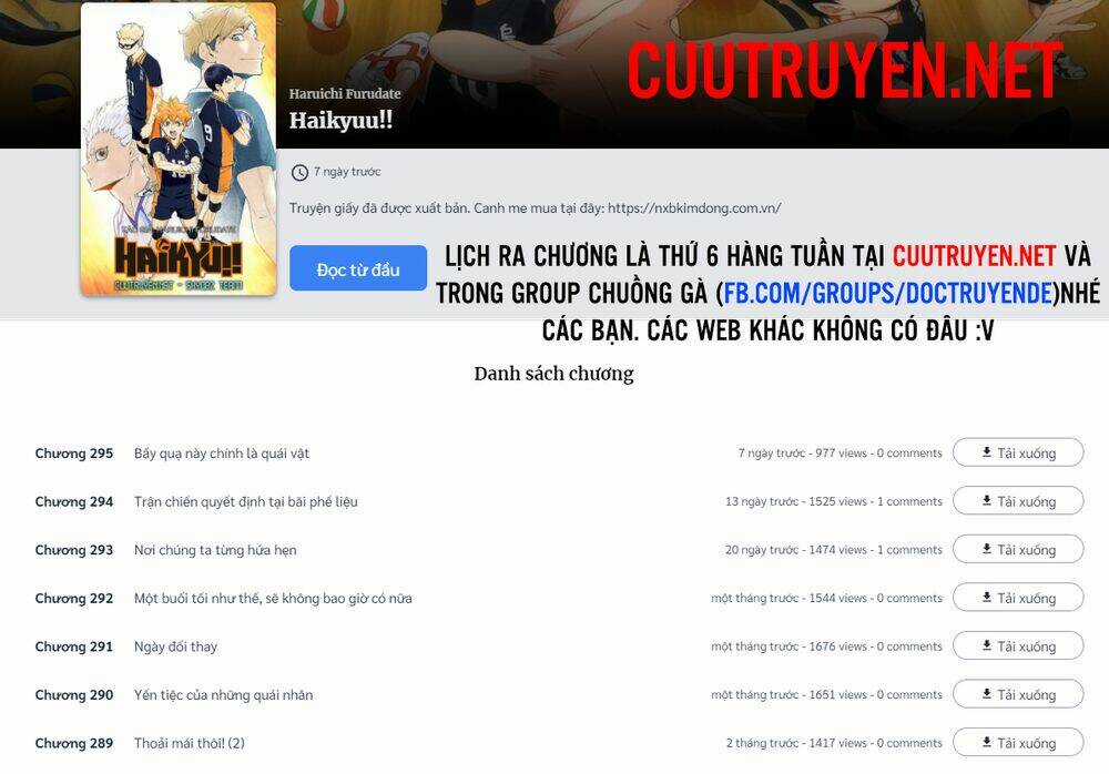 Vua Bóng Chuyền Chapter 267 trang 1