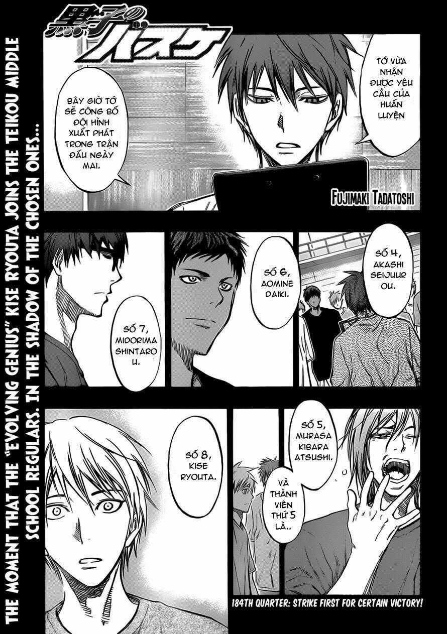 Vua Bóng Rổ Kuroko Chapter 184 trang 0