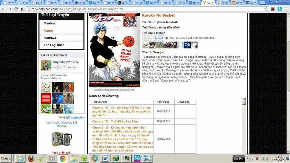Vua Bóng Rổ Kuroko Chapter 186 trang 0