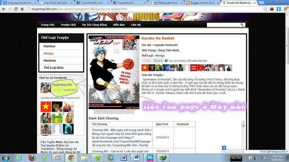Vua Bóng Rổ Kuroko Chapter 204 trang 0