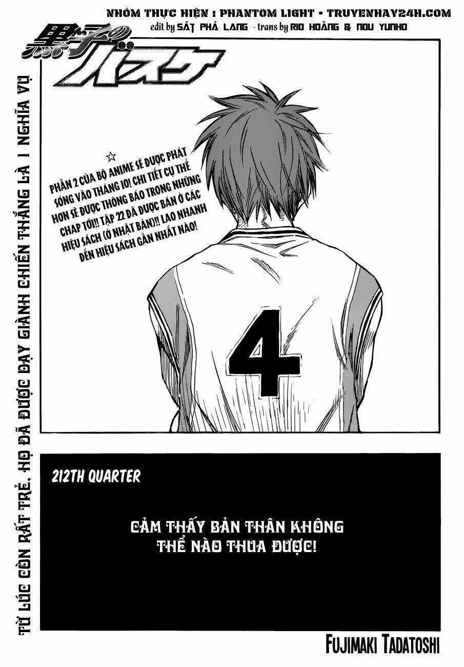 Vua Bóng Rổ Kuroko Chapter 212 trang 2
