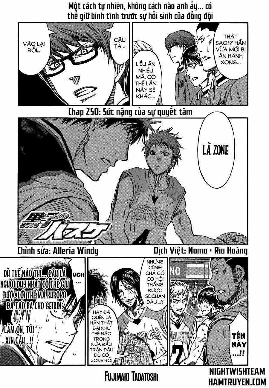 Vua Bóng Rổ Kuroko Chapter 250 trang 1