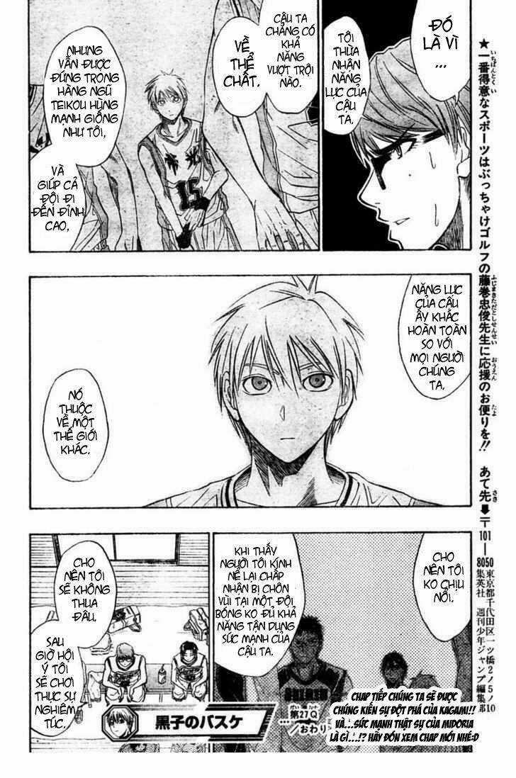 Vua Bóng Rổ Kuroko Chapter 27 trang 18
