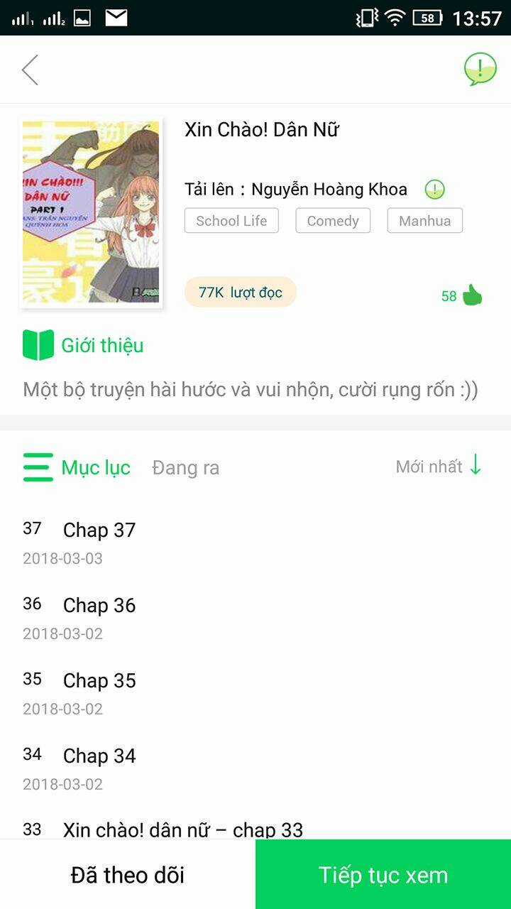 Xin Chào! Dân Nữ Chapter 35 trang 16