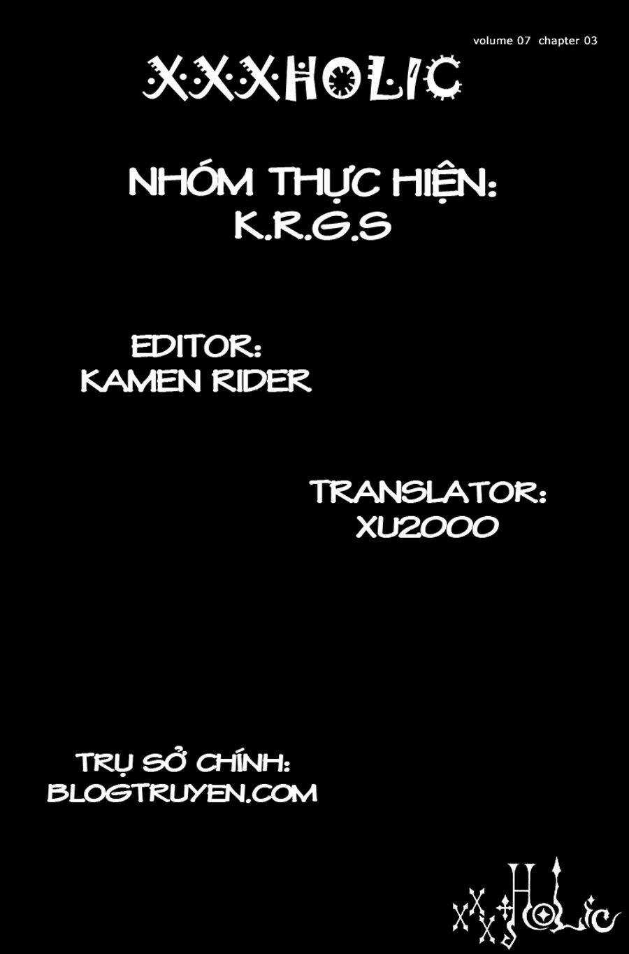 Xxxholic Chapter 45 trang 0