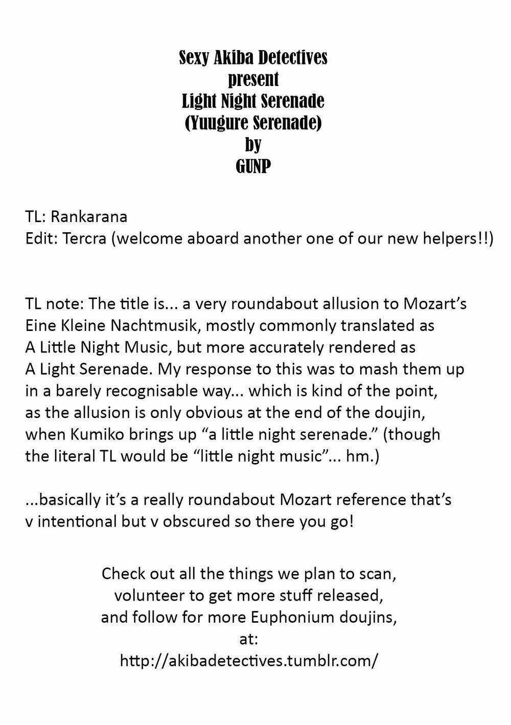 Yuugure Serenade | Light Night Serenade (Hibike! Euphonium) Chapter 1 trang 27