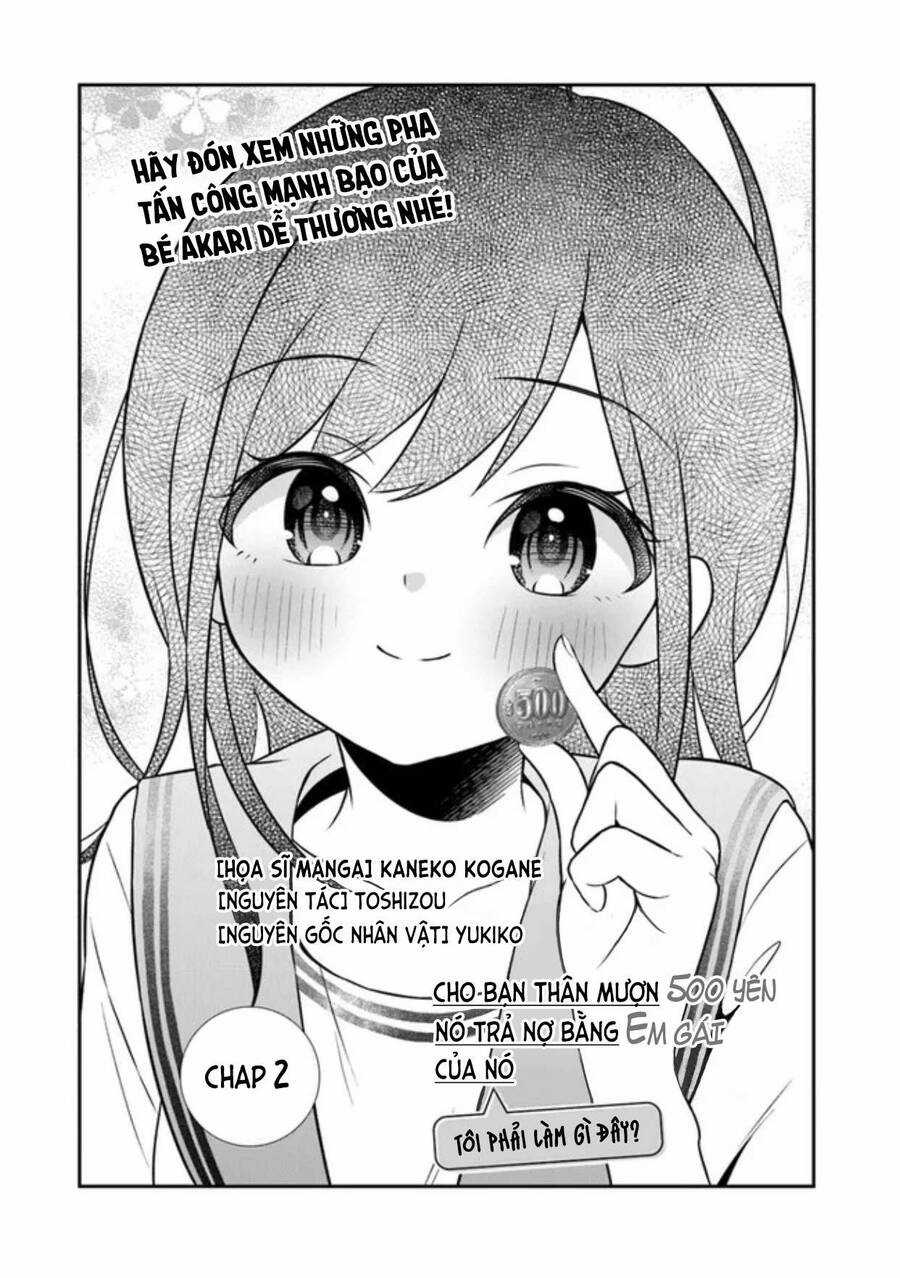 Yuujin ni 500 yen Kashitara Shakkin no Kata ni Imouto wo Yokoshitekita no dakeredo, Ore wa Ittai Dou Sureba iindarou Chapter 2 trang 2
