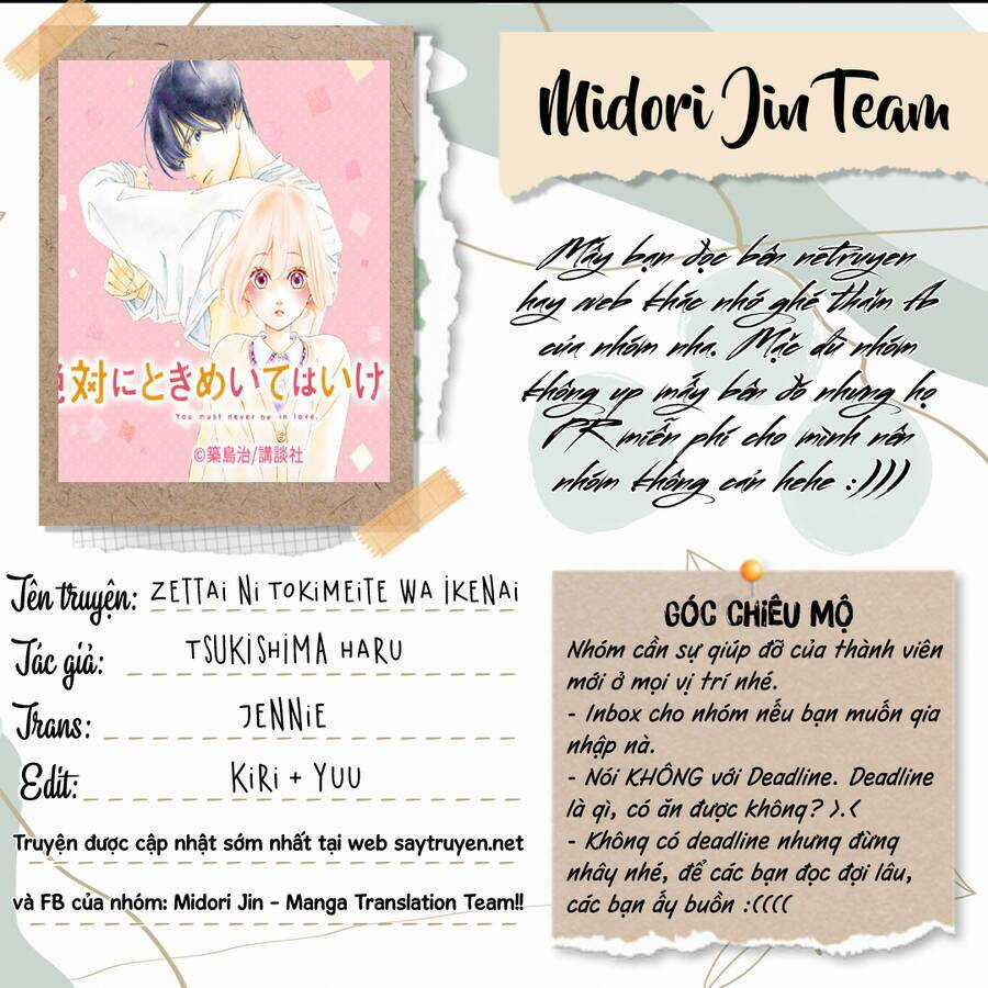 Zettai Ni Tokimeite Wa Ikenai! Chapter 17 trang 2